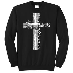 Gods Children Are Not For Sale Cross Sweatshirt