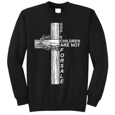 Gods Children Are Not For Sale Cross Sweatshirt