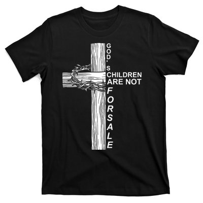 Gods Children Are Not For Sale Cross T-Shirt