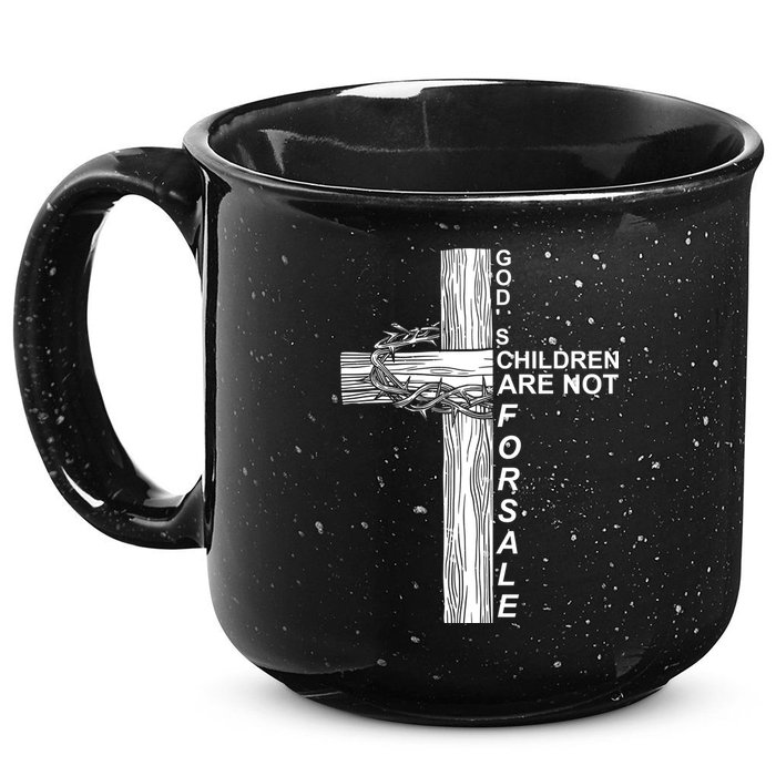 Gods Children Are Not For Sale Cross 15oz Campfire Ceramic Mug