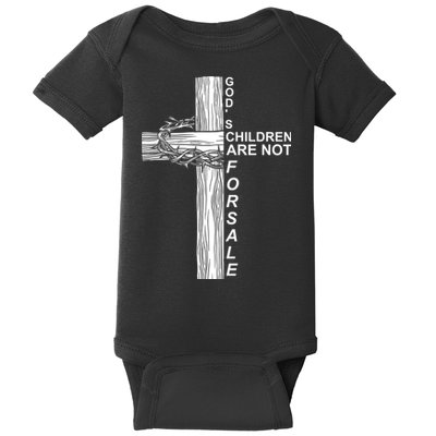 Gods Children Are Not For Sale Cross Baby Bodysuit