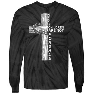 Gods Children Are Not For Sale Cross Tie-Dye Long Sleeve Shirt