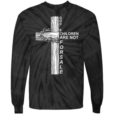 Gods Children Are Not For Sale Cross Tie-Dye Long Sleeve Shirt