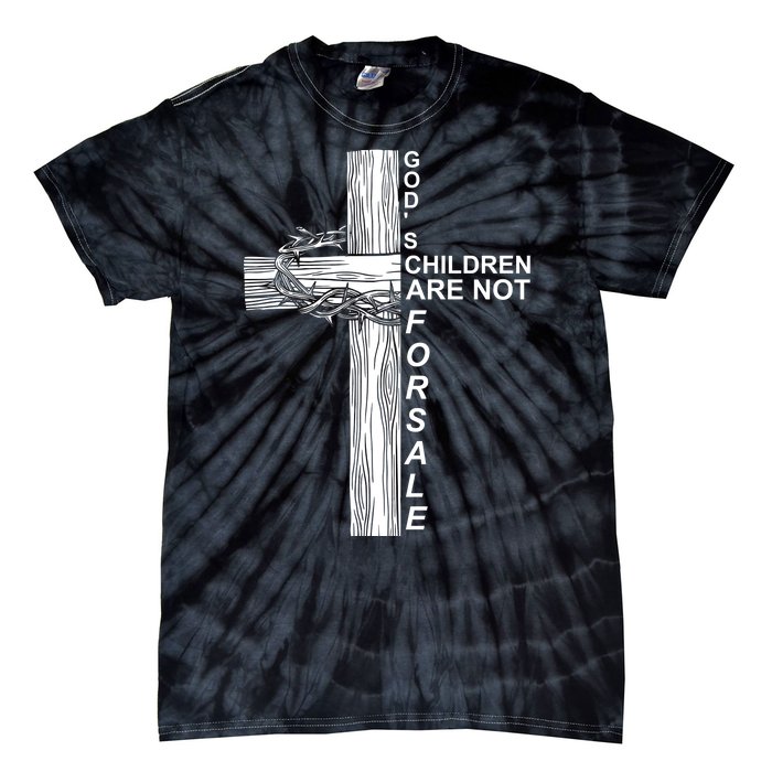 Gods Children Are Not For Sale Cross Tie-Dye T-Shirt