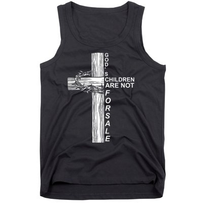 Gods Children Are Not For Sale Cross Tank Top