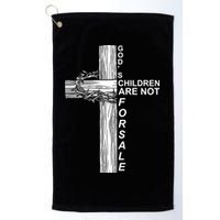 Gods Children Are Not For Sale Cross Golf Towel
