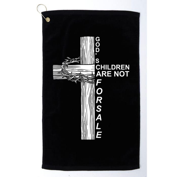 Gods Children Are Not For Sale Cross Golf Towel