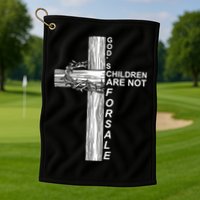 Gods Children Are Not For Sale Cross Golf Towel