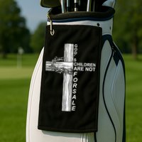 Gods Children Are Not For Sale Cross Golf Towel