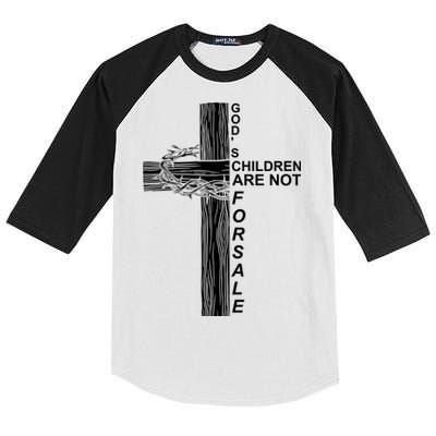 Gods Children Are Not For Sale Cross Kids Colorblock Raglan Jersey