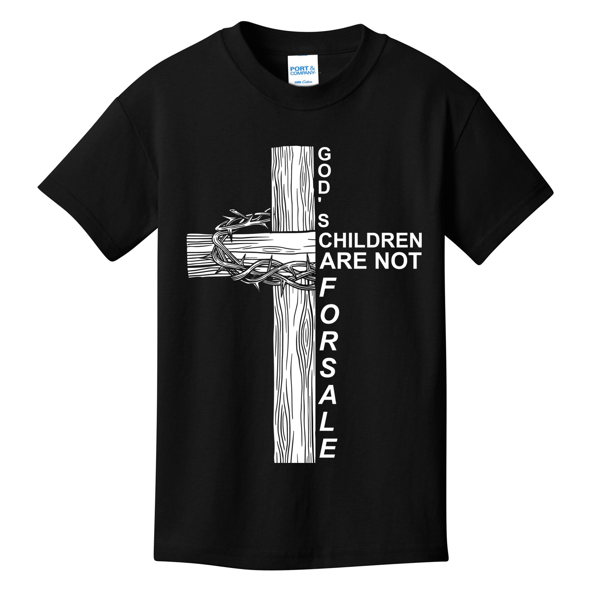 Gods Children Are Not For Sale Cross Kids T-Shirt