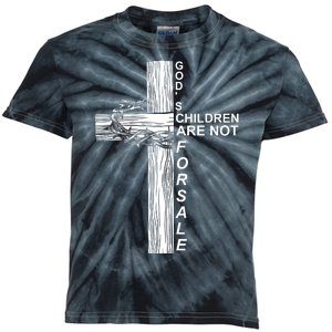 Gods Children Are Not For Sale Cross Kids Tie-Dye T-Shirt