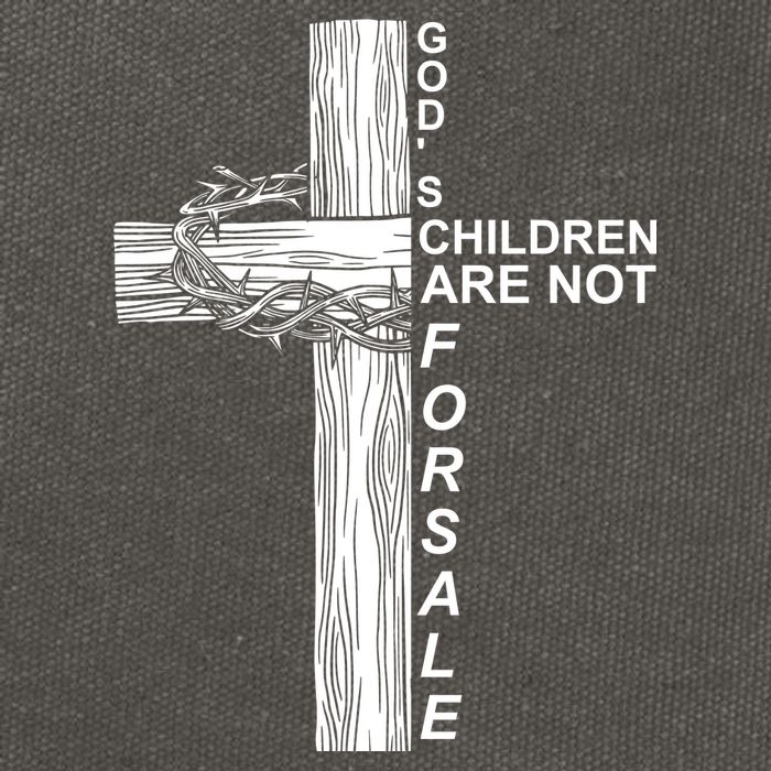 Gods Children Are Not For Sale Cross Cotton Canvas Backpack