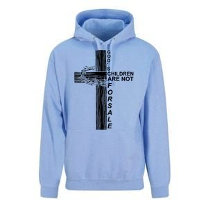 Gods Children Are Not For Sale Cross Unisex Surf Hoodie