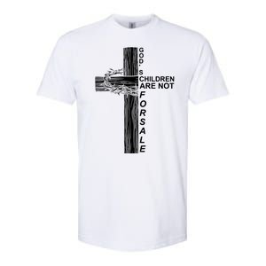 Gods Children Are Not For Sale Cross Softstyle CVC T-Shirt