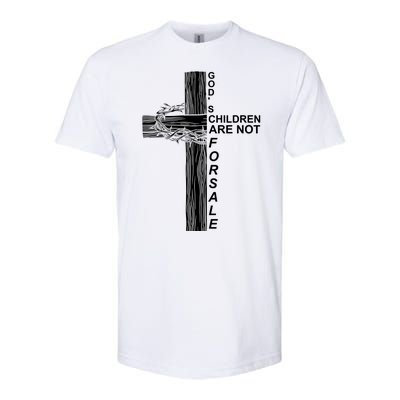 Gods Children Are Not For Sale Cross Softstyle CVC T-Shirt