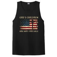 Gods Children Are Not For Sale American Flag Cross Christian PosiCharge Competitor Tank