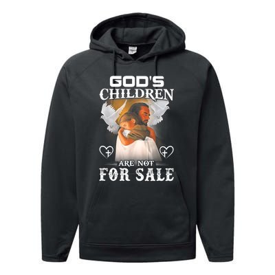 Gods Children Are Not For Sale Performance Fleece Hoodie