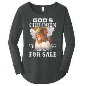 Gods Children Are Not For Sale Women's Perfect Tri Tunic Long Sleeve Shirt