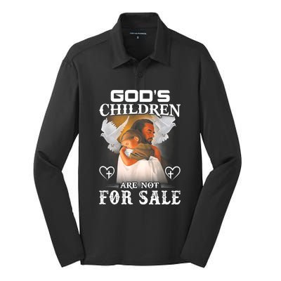 Gods Children Are Not For Sale Silk Touch Performance Long Sleeve Polo