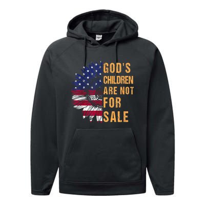 Gods Children Are Not For Sale Funny Political Performance Fleece Hoodie