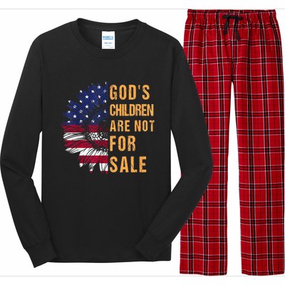 Gods Children Are Not For Sale Funny Political Long Sleeve Pajama Set