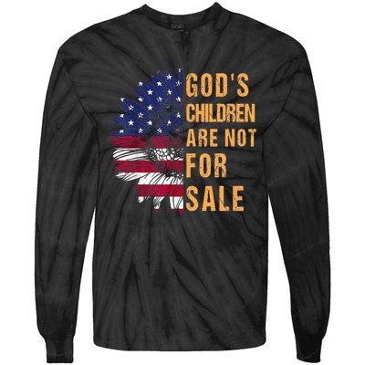 Gods Children Are Not For Sale Funny Political Tie-Dye Long Sleeve Shirt