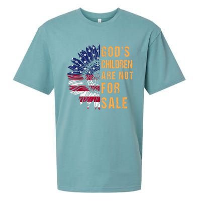 Gods Children Are Not For Sale Funny Political Sueded Cloud Jersey T-Shirt