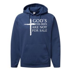 Gods Children Are Not For Sale Cross Christian Performance Fleece Hoodie