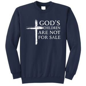 Gods Children Are Not For Sale Cross Christian Sweatshirt