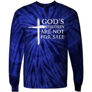 Gods Children Are Not For Sale Cross Christian Tie-Dye Long Sleeve Shirt