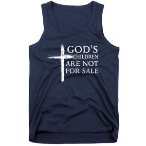 Gods Children Are Not For Sale Cross Christian Tank Top