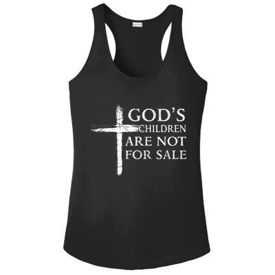 Gods Children Are Not For Sale Cross Christian Ladies PosiCharge Competitor Racerback Tank