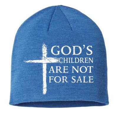 Gods Children Are Not For Sale Cross Christian Sustainable Beanie