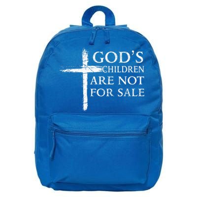 Gods Children Are Not For Sale Cross Christian 16 in Basic Backpack