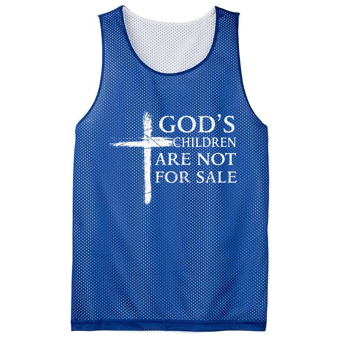 Gods Children Are Not For Sale Cross Christian Mesh Reversible Basketball Jersey Tank