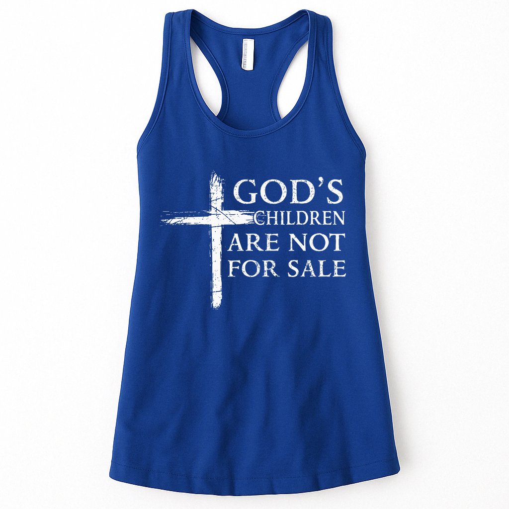 Gods Children Are Not For Sale Cross Christian Womens Tank Top