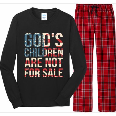 Gods Children Are Not For Sale Funny Political Long Sleeve Pajama Set