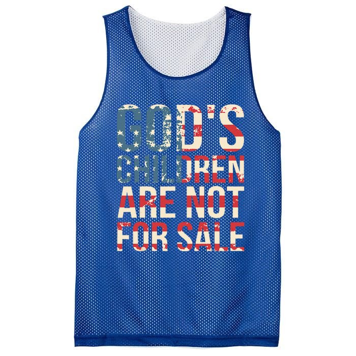 Gods Children Are Not For Sale Funny Political Mesh Reversible Basketball Jersey Tank