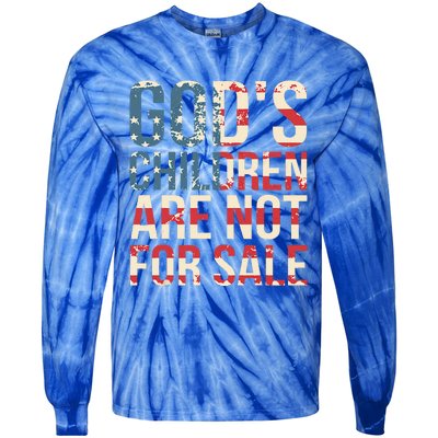 Gods Children Are Not For Sale Funny Political Tie-Dye Long Sleeve Shirt