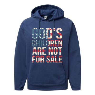 Gods Children Are Not For Sale Funny Political Performance Fleece Hoodie