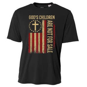 Gods Children Are Not For Sale Cross Christian Fun Idea Cooling Performance Crew T-Shirt