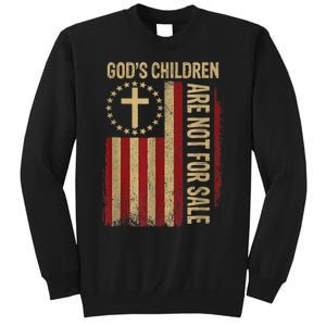 Gods Children Are Not For Sale Cross Christian Fun Idea Sweatshirt