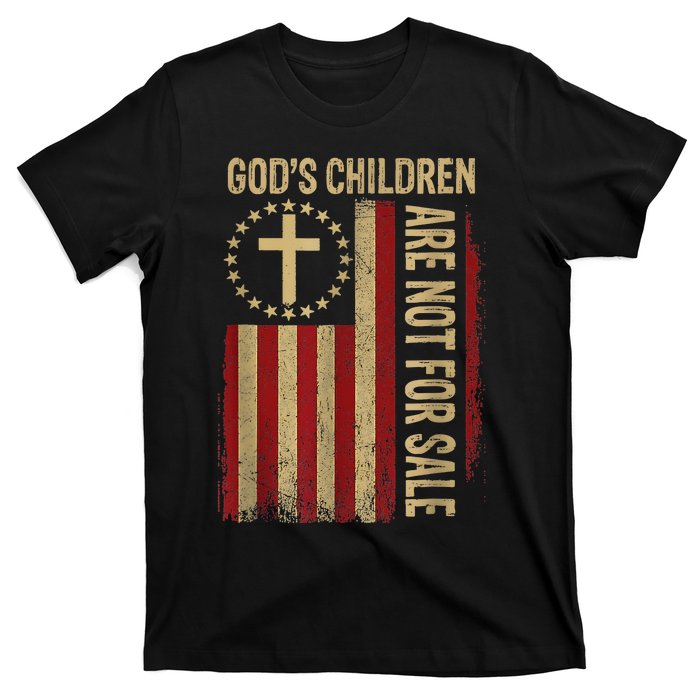 Gods Children Are Not For Sale Cross Christian Fun Idea T-Shirt