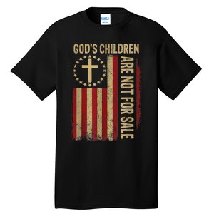 Gods Children Are Not For Sale Cross Christian Fun Idea Tall T-Shirt