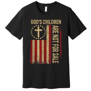 Gods Children Are Not For Sale Cross Christian Fun Idea Premium T-Shirt