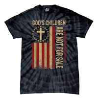 Gods Children Are Not For Sale Cross Christian Fun Idea Tie-Dye T-Shirt