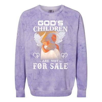 Gods Children Are Not For Sale Protect Children Colorblast Crewneck Sweatshirt