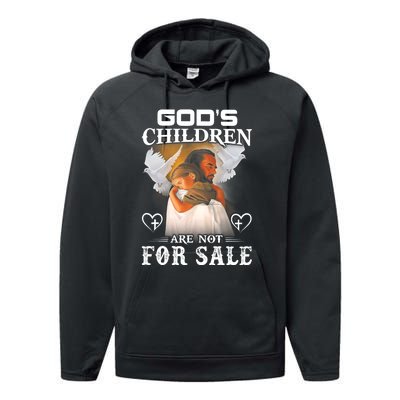 Gods Children Are Not For Sale Protect Children Performance Fleece Hoodie