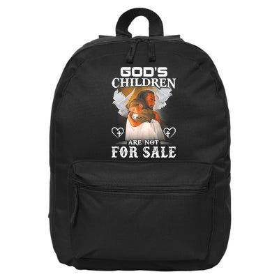 Gods Children Are Not For Sale Protect Children 16 in Basic Backpack